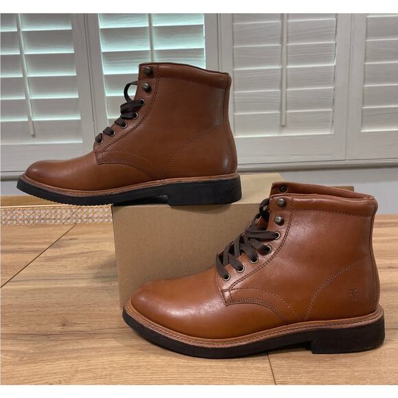 Frye Men's Gordon Lace Up Casual Boots Brown Soft Leather Size 10 NWOB Comfy - Picture 3 of 11